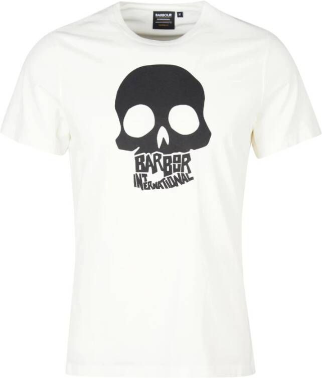 Barbour Vantage Graphic-Print T-Shirt White Dames