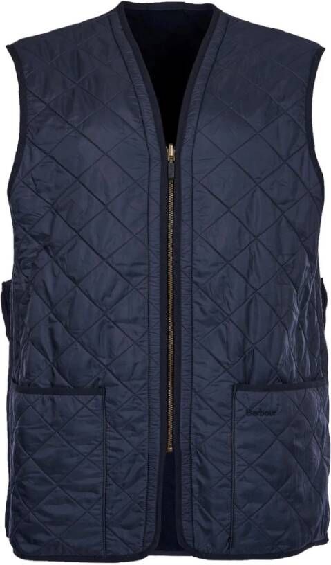 Barbour Veelzijdig Gewatteerd Vest Zip-In Liner Marineblauw Blauw Heren - Foto 3