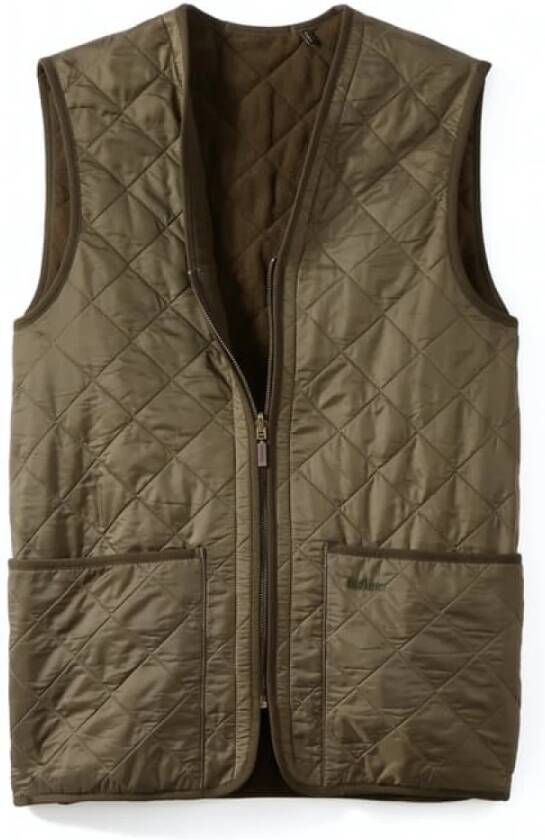 Barbour Groene gewatteerde trui met fleece voering en contrasterend logo borduursel Green Heren - Foto 4