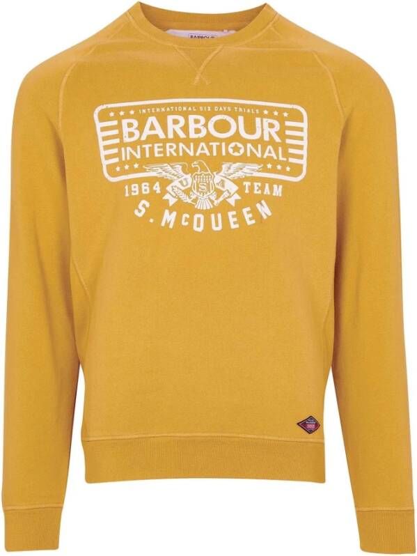 Barbour Vintage Loopback Katoenen Sweatshirt Yellow Heren