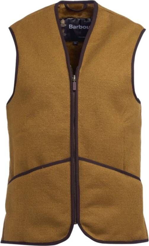 Barbour Bruine Fleece Vest met V-Hals Bruin Heren
