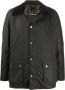Barbour Groene Katoenen Field Jacket met Ritssluiting en Knoopsluiting Green Heren - Thumbnail 2