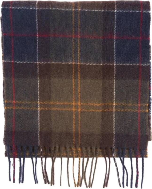 Barbour Tartan Lamswol Sjaal Klassieke Stijl Multicolor Dames