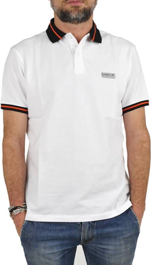 Barbour Wipeout Polowhite Ss22 Wit Heren