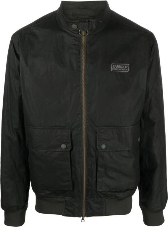 Barbour Zwarte Lichtgewicht Jas met Ritssluiting Zwart Heren