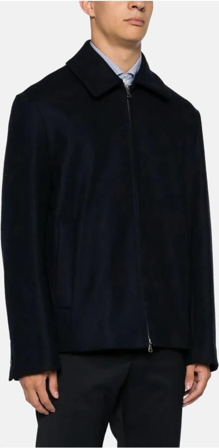 Barena Venezia Comfort Fit Overhemdkraag Jas met Rits en Zijzakken Blue Heren - Foto 4