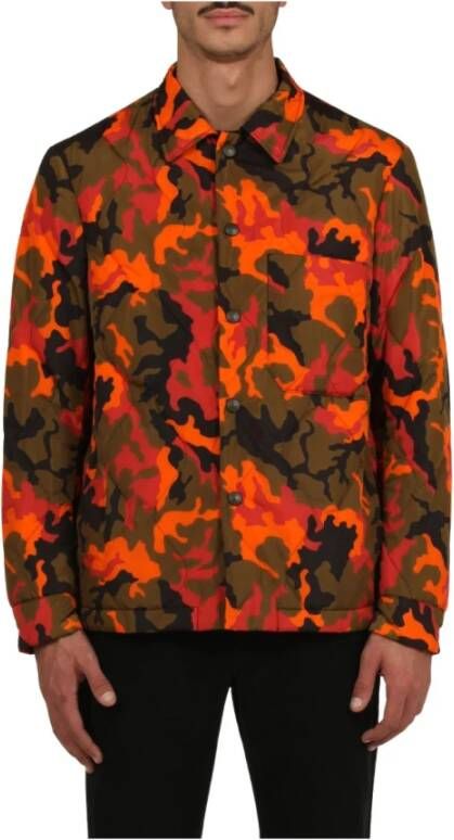 Barena Venezia Camouflage quilted overOverhemd Oranje Heren