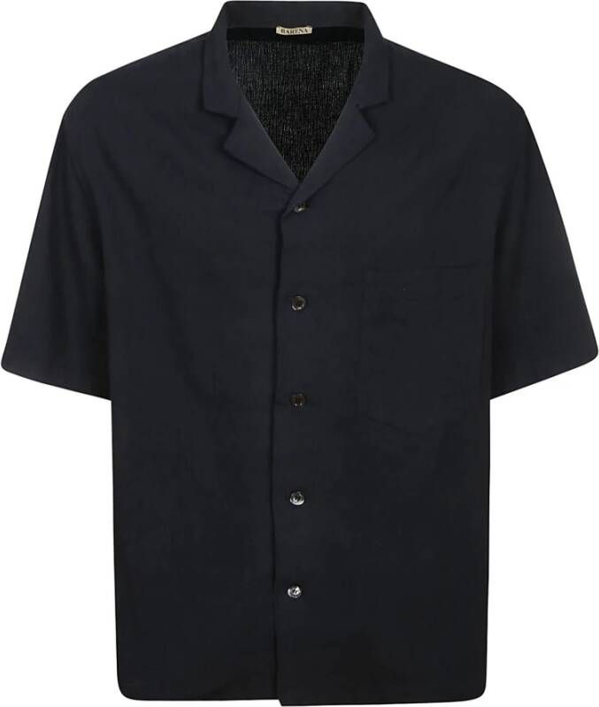 Barena Venezia Short Sleeve Shirts Blauw Heren