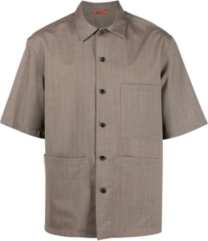 Barena Venezia Short Sleeve Shirts Groen Heren