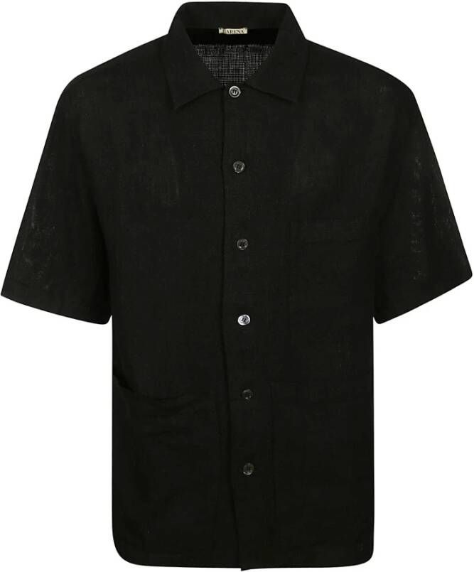 Barena Venezia Short Sleeve Shirts Zwart Heren
