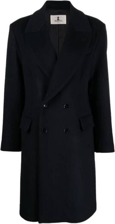 Barena Venezia Single-Breasted Coats Blauw Dames