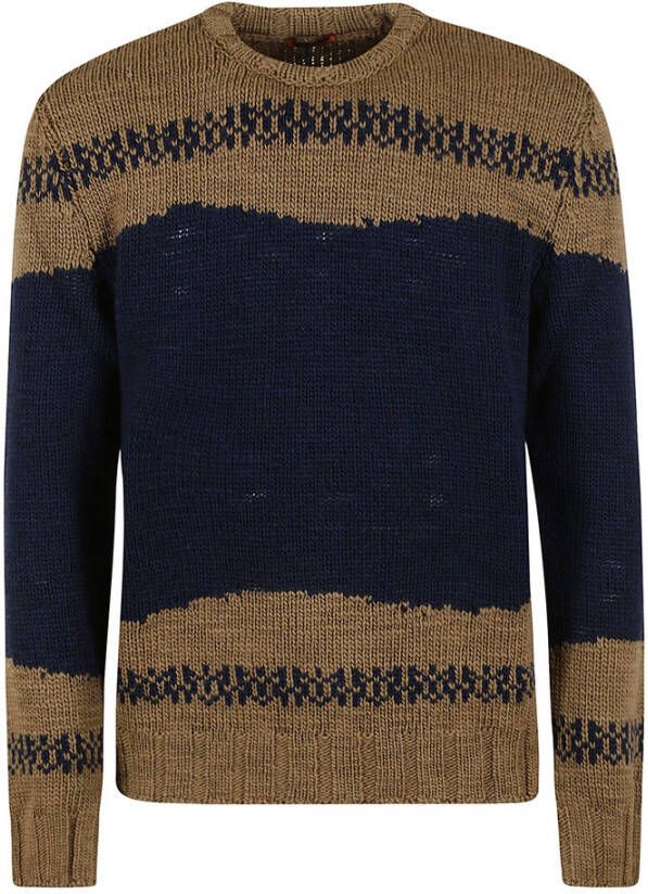 Barena Venezia Men Clothing Sweater Brown Aw22 Bruin Heren