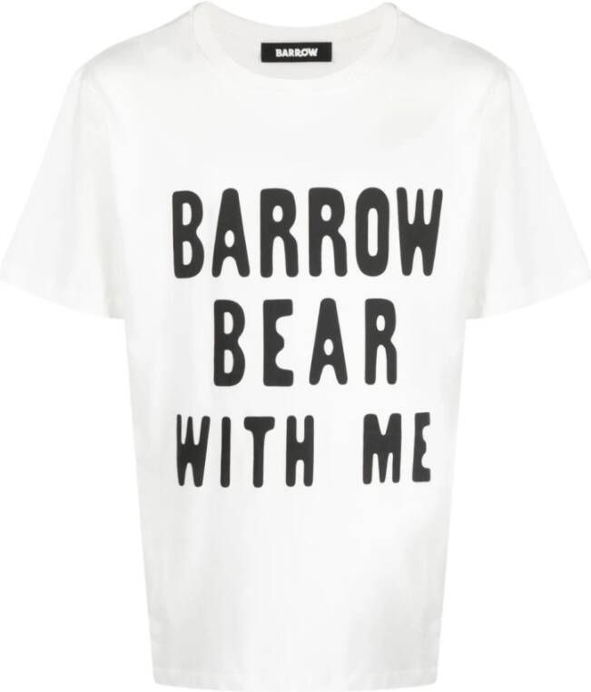 Barrow 002 Off White Jersey T-Shirt Wit Heren