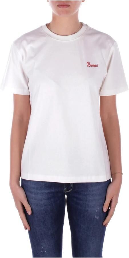 Barrow Beige T-shirt met Logo op de Voorkant White Dames - Foto 4