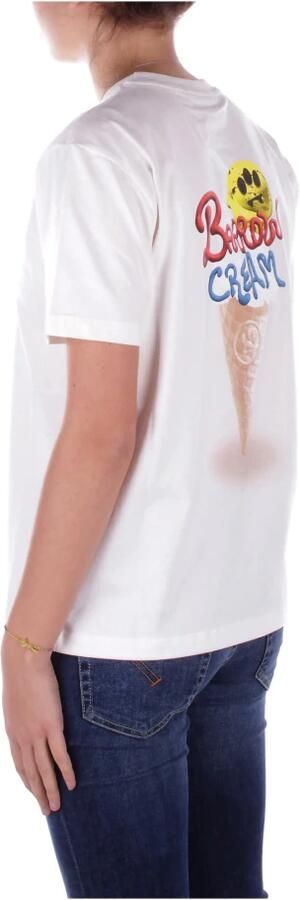 Barrow Beige T-shirt met Logo op de Voorkant White Dames - Foto 2