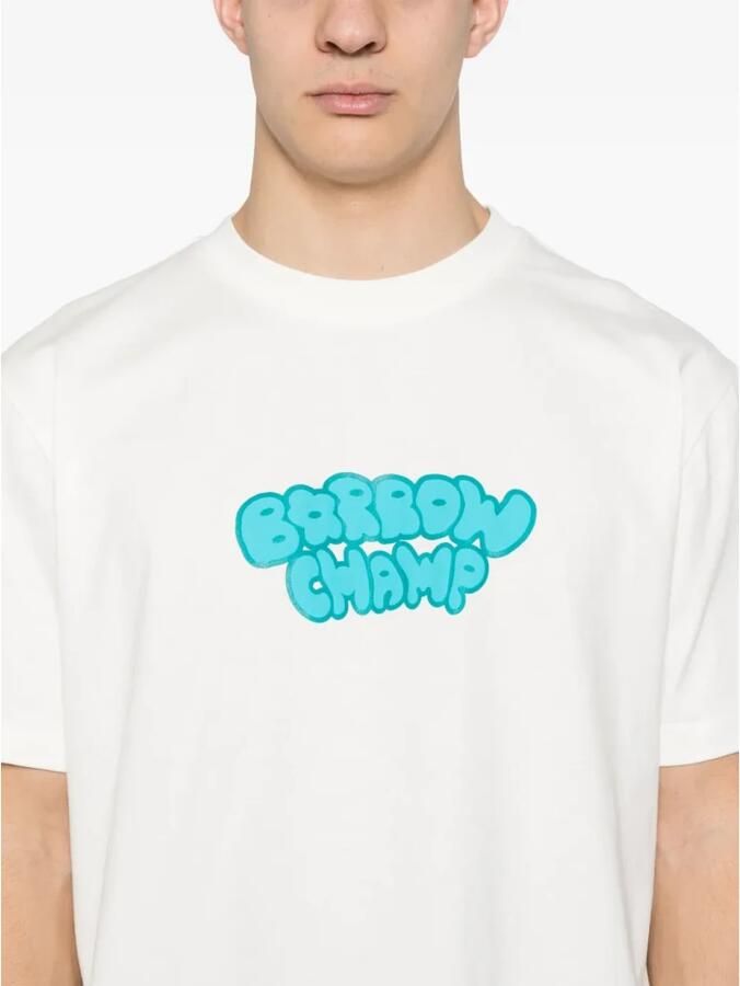 Barrow Witte Crew Neck T-shirt Print Italië White