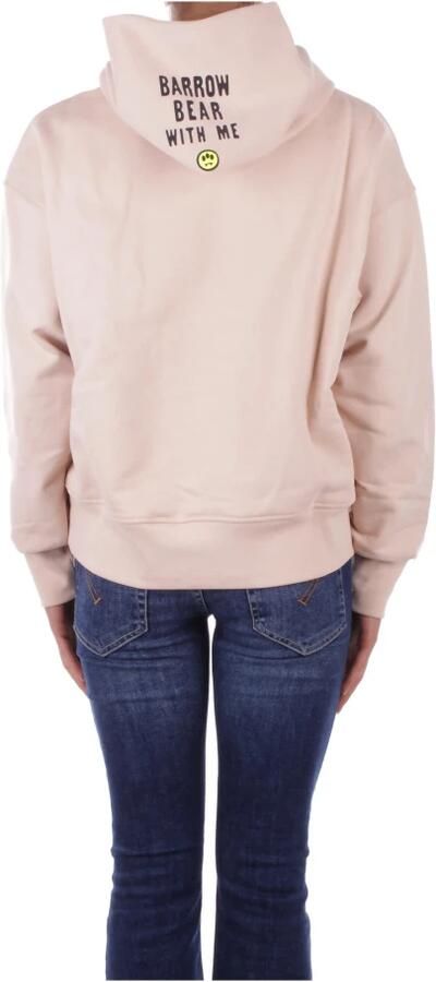 Barrow Zandkleurige Hoodie met Logo aan de Voorkant Beige Dames