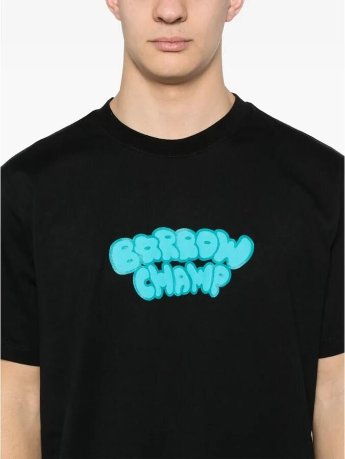 Barrow Zwart Crew Neck T-shirt Print Italië Black Heren