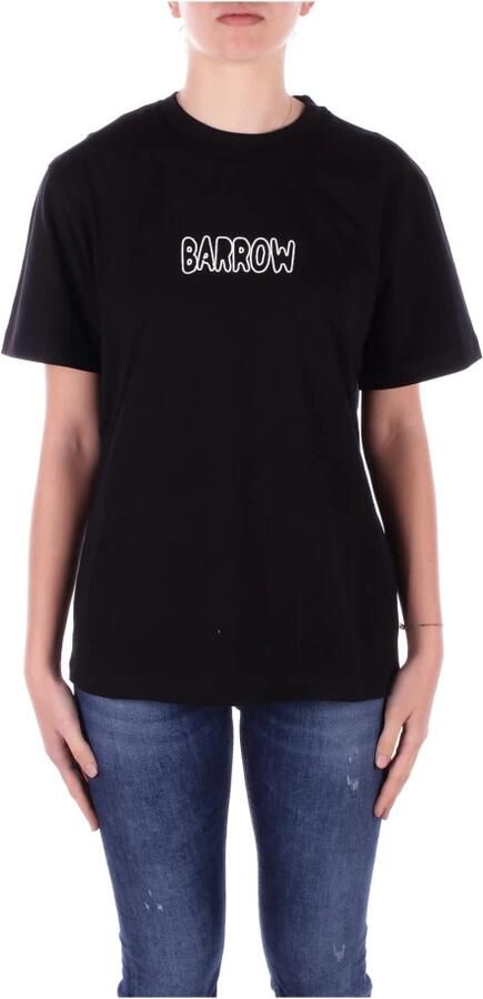 Barrow Zwarte Crew Neck T-shirt met Logo Black - Foto 6