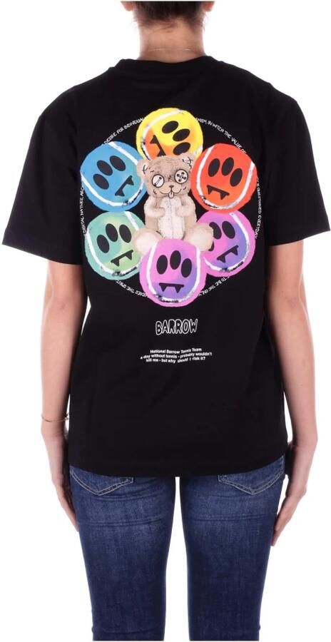 Barrow Zwarte Crew Neck T-shirt met Logo Black - Foto 5