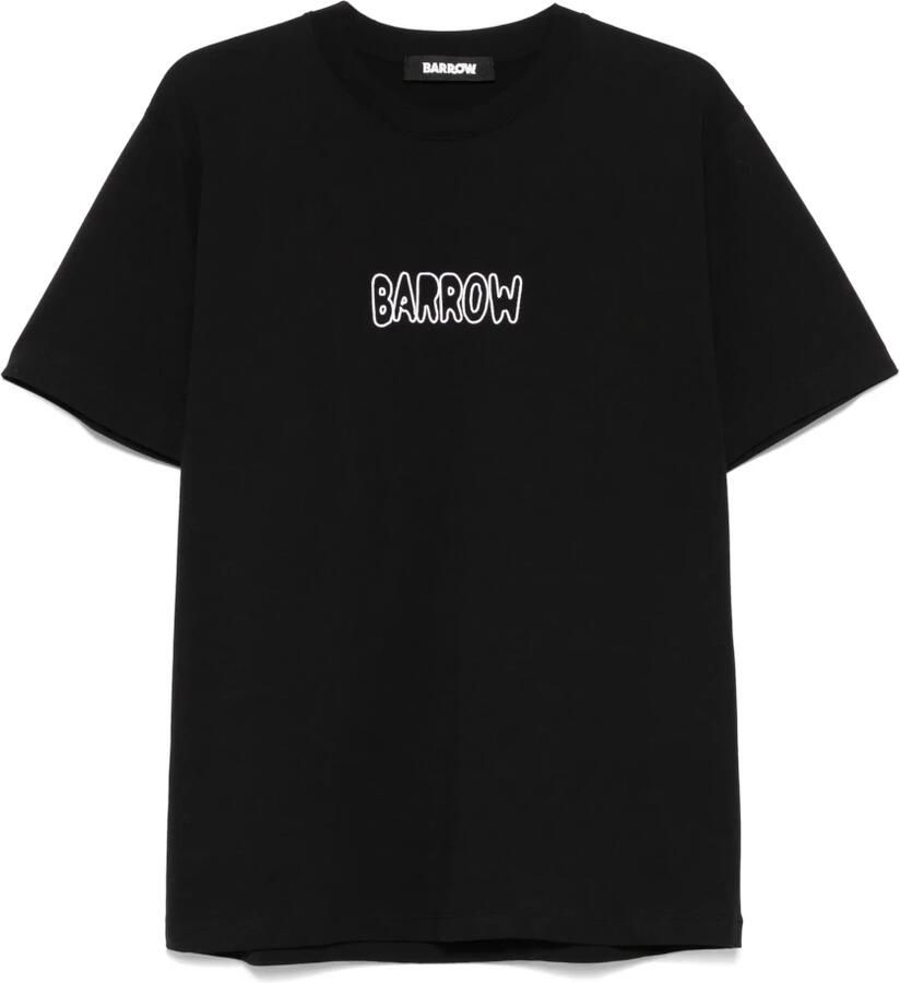 Barrow Zwarte Crew Neck T-shirt met Logo Black - Foto 9