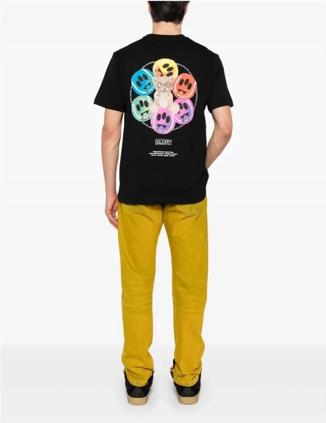 Barrow Zwarte Crew Neck T-shirt met Logo Black - Foto 4