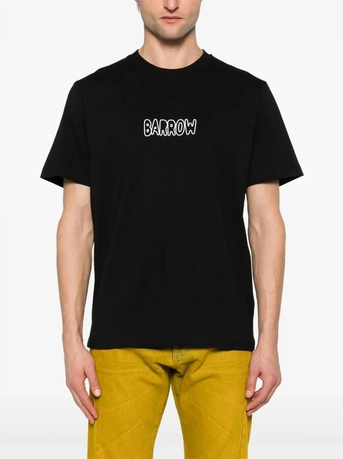 Barrow Zwarte Crew Neck T-shirt met Logo Black - Foto 3