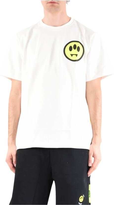 Barrow Bedrukt Crew-neck T-shirt Wit Heren