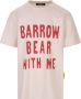 Barrow Logo-print Katoenen T-shirt met Grafisch Ontwerp Beige Heren - Thumbnail 1