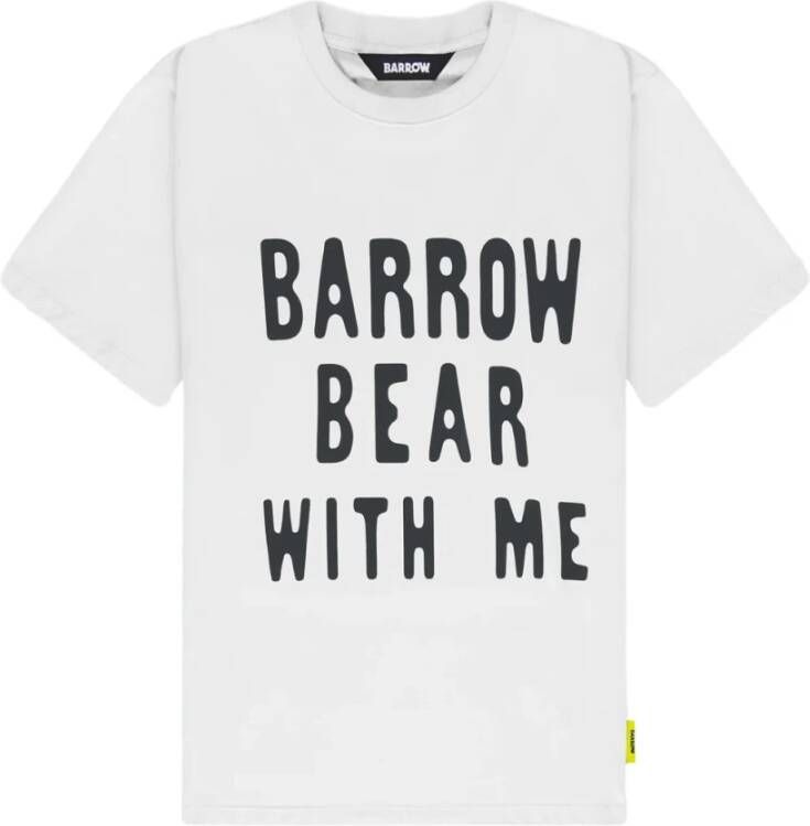 Barrow Bedrukt T-shirt voor- en achterkant White Heren