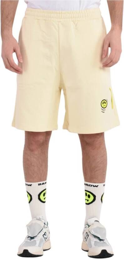 Barrow Ontspannen Fit Bermuda Shorts van Katoen Yellow Heren