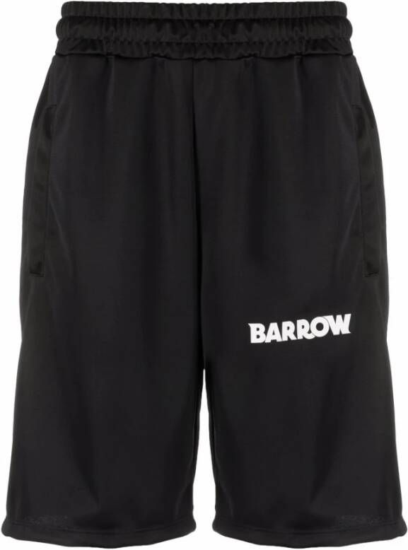 Barrow Casual shorts met zijstreep detail Zwart Heren