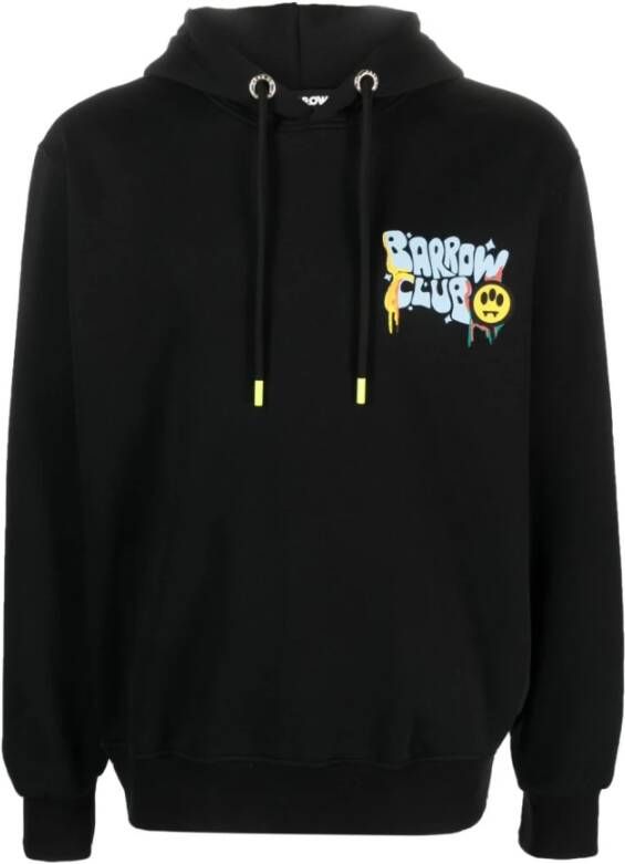 Barrow Gedrukte hoodie voor heren Stijlvol en comfortabel Zwart Heren