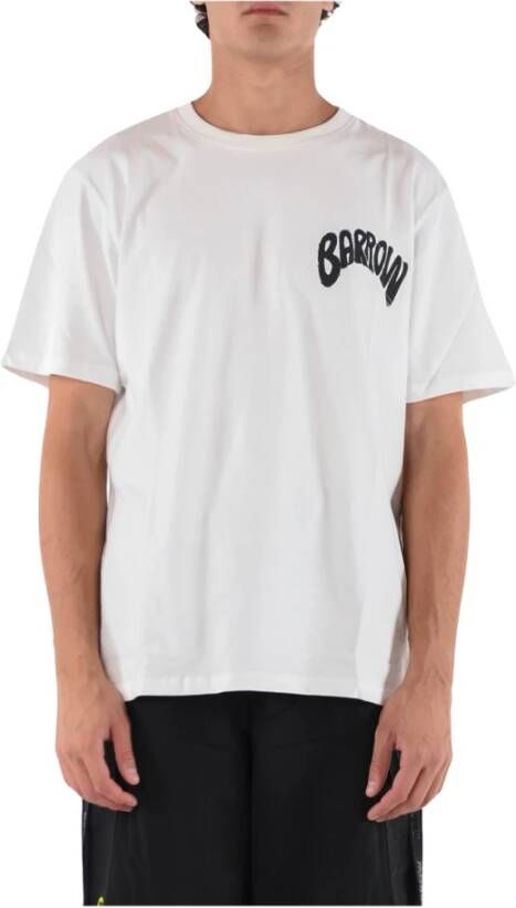 Barrow Grafisch Bedrukt Relaxte Fit T-shirt White Heren