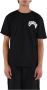 Barrow Zwarte Katoenen T-shirt met Contrasterende Print Black Heren - Thumbnail 1