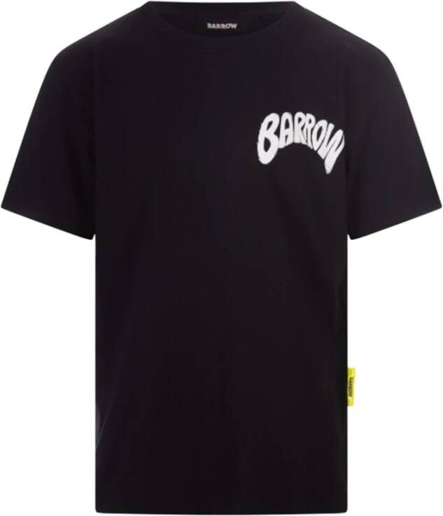 Barrow Grafische Print Zwarte T-shirt Zwart Heren