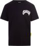 Barrow Zwarte Katoenen T-shirt met Contrasterende Print Black Heren - Thumbnail 1