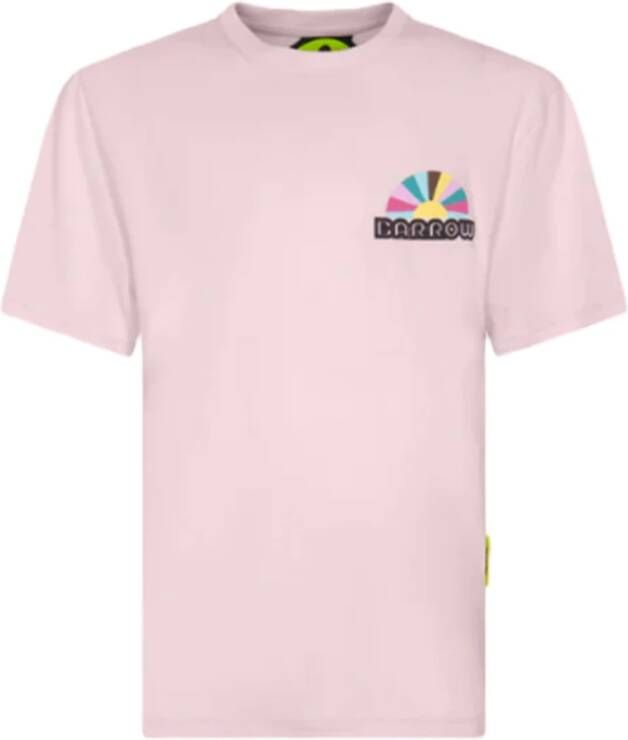 Barrow Roze stijlvolle tops met maxi multicolor print Roze Unisex