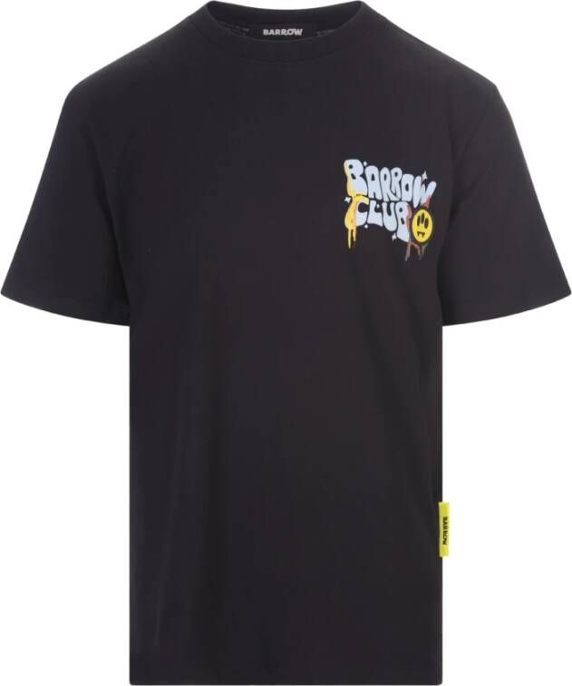 Barrow Heren T-shirt met korte mouwen Zwart Katoen Multikleurig Logo Zwart Heren