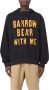 Barrow Zwarte hoodie met letterprint en berenontwerp Black Heren - Thumbnail 3