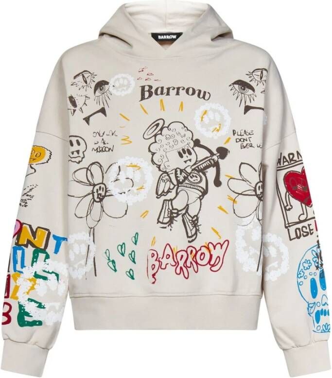 Barrow Natuur-geïnspireerde Sweatshirt met Lange Mouwen voor Heren White Heren