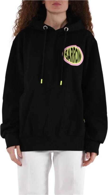 Barrow Logo-Print Pullover Hoodie Zwart