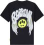Barrow Zwarte Katoenen T-shirt met Contrasterende Print Black Heren - Thumbnail 3