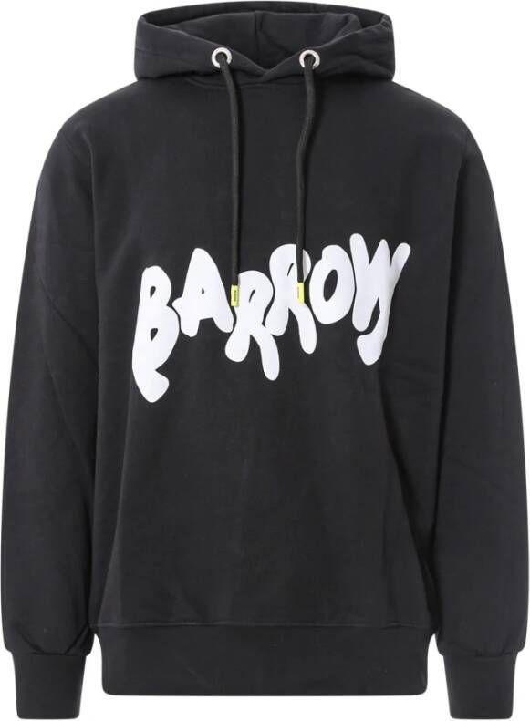 Barrow Katoenen Hoodie met Logo en Reflecterende Plaat Zwart Heren