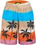 Barrow Casual Multicolor Gestreepte Palmboom Shorts White Heren - Thumbnail 4