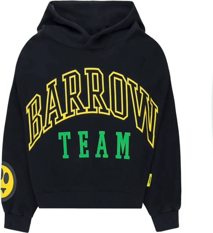 Barrow Katoenen Sweatshirt met Logo Print Zwart Heren