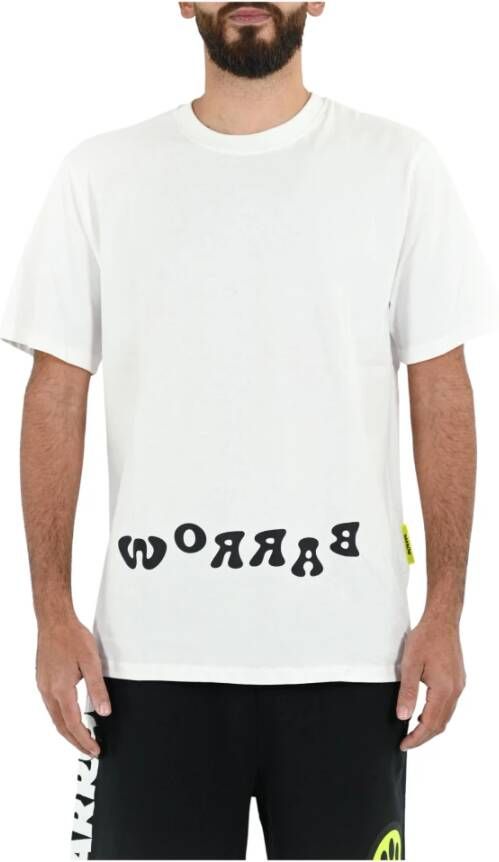 Barrow Katoenen T-shirt met Logo Print voor Heren Beige Heren