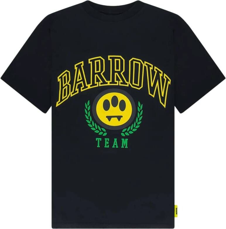 Barrow Katoenen T-Shirt met Logo Print Zwart Heren