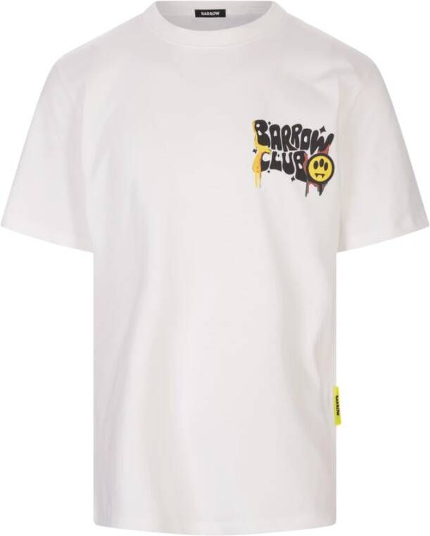 Barrow Klassiek Wit Katoenen T-Shirt met Multikleurig Logo White Heren