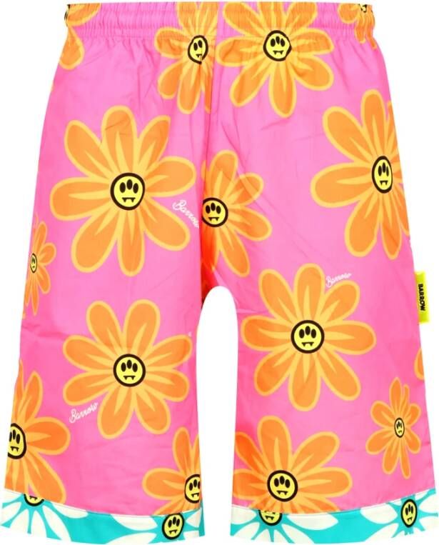 Barrow Bloemen Bermuda Shorts Pink Heren